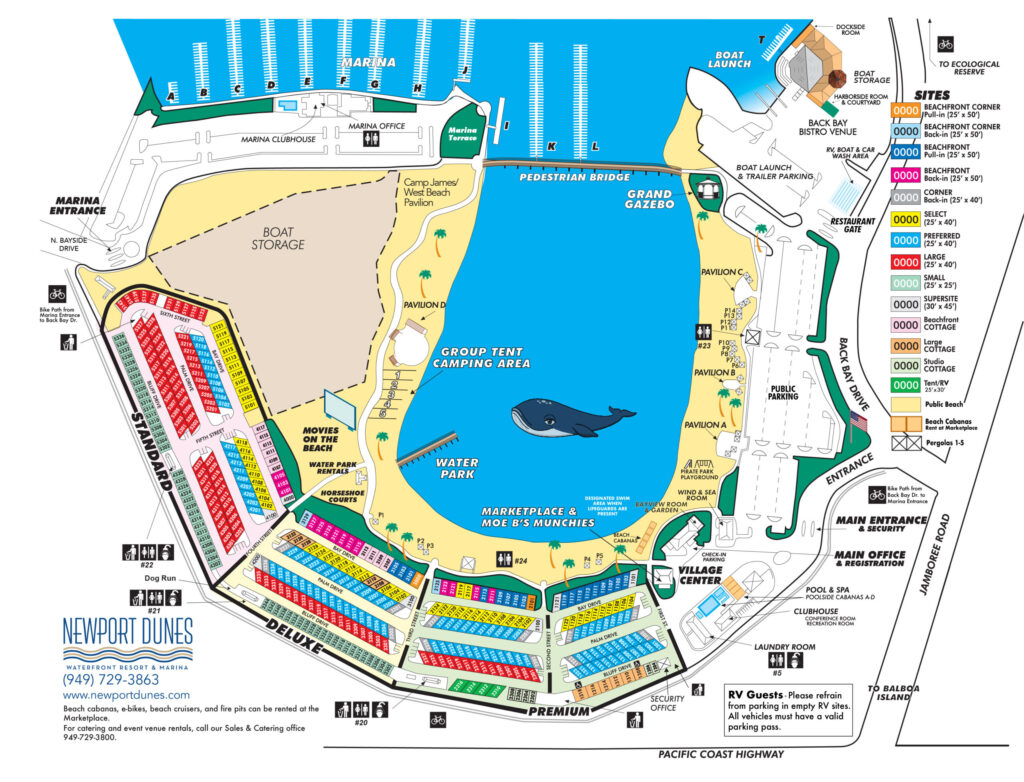 Resort Map Newport Dunes Waterfront Resort & Marina